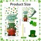 St. Patrick's Day Cellophane Treat Bags, 100PCS St. Patrick's Day Cellophane Bags, Green Lucky Shamrock Candy Bags Goodie Bags Gift Bags with 100PCS Twist Ties for St. Patrick Day Irish Party Supplies